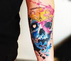 Watercolor tattoos have caught the attention of the tattoo enthusiasts. Mexican Skull Tattoo By Marco Pepe Post 20170