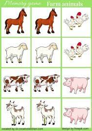 Farm Animal Memory Game Free Printable Farm Animals Preschool Farm Animals Games Farm Activities Preschool