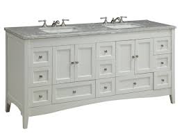 The vanity € ™ s cabinet has an espresso finish, while the counter is available in a variety of materials. Adelina 72 Inch Double Sink Bathroom Vanity White Finish
