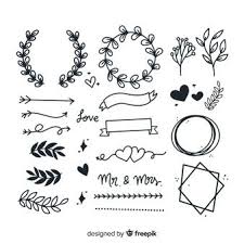 Nathie buho • art quilling on instagram: Coleccion De Elementos Decorativos Vector Gratis Dibujo De Adorno Manos Dibujo Libreta De Apuntes