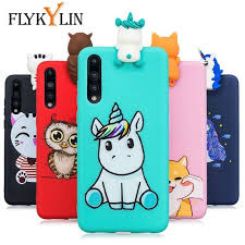 flykylin soft silicon case for huawei p30 lite case for huawei p20 pro p10 lite cover on p8 lite 2017 capa cartoon 3d toys coqu silicon case soft silicone case