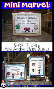 Diy Mini Chart Stands Anchor Charts First Grade Freebies