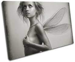 Sexy Fairy NUDES Erotic Girl Lady Fantasy SINGLE CANVAS WALL ART Picture  Print | eBay