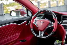 Red Multi Coat Custom Tesla Model S 2 0 Bentley Red Interior T Sportline Tesla Model S 3 X Y Accessories In 2020 Tesla Model S Tesla Model Steering Wheel