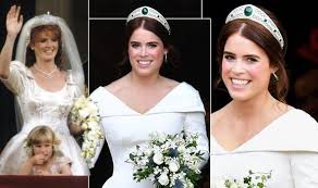 Princess eugenie is a household name in the united kingdom, but she's probably best known to americans, along with her sister, princess she is tenth in line for the throne. Princess Eugenie Wedding Why She Didn T Wear York Tiara Like Sarah Ferguson Express Co Uk
