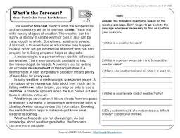 What S The Forecast 3rd Grade Reading Comprehension Worksheet Reading Comprehension Reading Comprehension Worksheets Reading Comprehension Questions