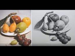 Play around with the composition until you're happy with the results. Still Life With Fruit Drawing In Pencil Drawing Laura Blog Fruits Drawing Still Life Drawing Still Life Fruit