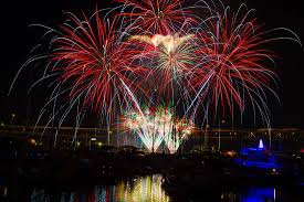 Fireworks In The Park Huge Showers Of Glitter Palm Fireworks Cover The Night Sky Over The Fireworks Fireworks Photography Best Fireworks
