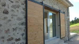 Volets Coulissants Exterieurs En Bois Et Metal Lba Volet Coulissant Bois Volet Coulissant Volet Exterieur