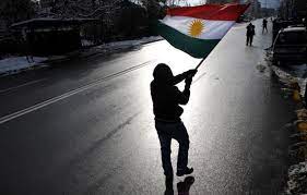 Boy W Flag Kurdistan Revolution Iraq