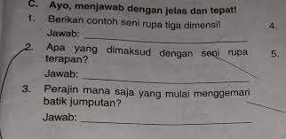 Seni rupa merupakan satu cabang yang menghasilkan karya seni dengan media 12. Bantuin Ya Pertanyaan Nomor 12 Dan 3 Titik Nggak Pakai Koma Bantuin Pokoknya Ya Brainly Co Id