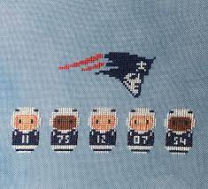 New england patriots counted cross stitch pattern. Fo New England Patriots In Time For The Game Crossstitch