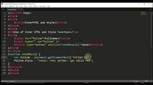 The inner html in javascript is a very handy feature and is widely used to provide a more dynamic and versatile aspect to the web pages being created. Innerhtml Style Function Js Topic 4 1 Youtube