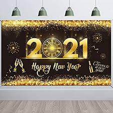 Amazon Com Happy New Year Party Decoration Supplies Happy New Year 2021 Backdrop For New Year S Party Decorations Party Decoration Supplies New Years Party