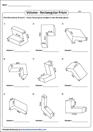 volume of a rectangular prism printable worksheets volume worksheets worksheets printable worksheets
