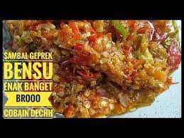 Cara Membuat Sambal Geprek Bensu Youtube Sambal Sambal Recipe Cooking