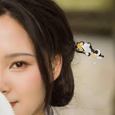 Flower Wood Hairpin With Gift Box- May Flower- Osmanthus