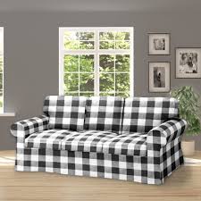 Bring life to your kitchen, living room, and dining room. Ikea Ektorp Sofa Slip Cover Buffalo Check Plaid Black Affordable Designer Custom Handmade Trendy Fashionable Locally Made High Quality