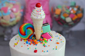 3d ice cream cone shaped cake. Birthday Cake With A Standing Ice Cream Illusion