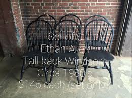 Black Windsor Chairs By Ethan Allen Available At The Canal Street Antique Mall Lawrence Ma 978 685 1441 Windsor Chair Chair Antique Mall