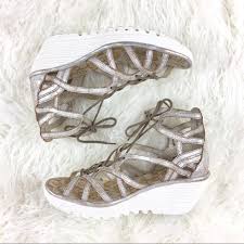 Fly London Wedge Gladiator Sandals Size 41 10