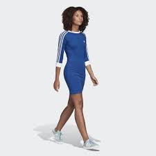 Adidas 3 Stripes Dress Blue Adidas Us Classy Outfits For Women Dresses Body Hugging Dress