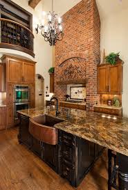 Black And Copper Kitchen Design Copper Kitchen Sinks Kitchen Traditional With Black Island Brick Hood Tuscan Kitchen Kitchen Countertops Pictures Italian Kitchen Design