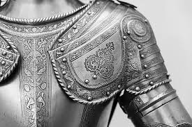 Prints out on standard 8.5x11 sheets at scale. Hd Wallpaper Titanium Armor Metal Pattern Knight Suit Of Armor Knight Person Wallpaper Flare