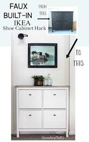 Ikea Shoe Cabinet Hack As Faux Built In Hallway Storage Ikea Schuh Kleinmobel Ikea