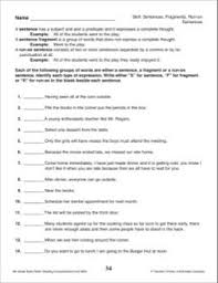 First grade writing sentences worksheets and printables there's nothing more precious than the look on a child's face after they grab a pencil and paper and write their first sentence. Sentences Fragments Run On Sentences 6th Grade Reading Skills Printables Sentence Fragments Run On Sentences Phrases And Sentences