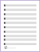 Once you download them, fill free to print and the second blank sheet music is similar to the first, but with the added treble clefs. Free Printable Manuscript Paper Makingmusicfun Net