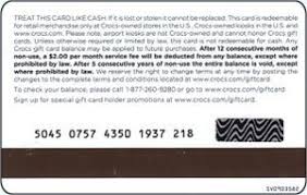 Text join to 727375 to sign up for shoe carnival text alerts & get a $10 off coupon.view terms & conditions. Gift Card Green Card With Logo Crocs United States Of America Crocs Col Us Crocs Sv0903582