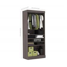 Enjoy free shipping on most stuff, even big stuff. Bestar Pur 36 In Bark Grey Closet Organizer 26160 47 Rona