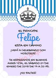 Juegos para baby shower que dejan bonitos recuerdos. Invitacion Baby Shower Principe Felipe Archivo Descargable Invitaciones Baby Shower Invitaciones De Bebe
