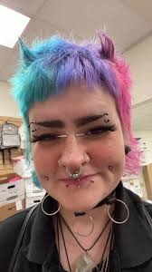 21 Piercings and counting babyyyy 🩷💜🩵 Also enjoy my new hair for the  billionth time this year 🥰 #fyp #piercings #piercingscheck #goth  #cottoncandy #septum #gauges #lgbtq #mullet #lashes ...