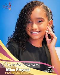 9-12 age division Daynalee Denoon Miss Preysal delegate #3 Favorite colour 