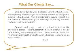 We did not find results for: Mesothelioma Glasser And Glasser P L C