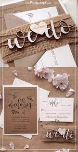 Rustis We Do Wedding Invitations With Personalized Wooden Heart Rustic Wedding Invitations Rustic Handmade Wedding Invitations Creative Wedding Invitations