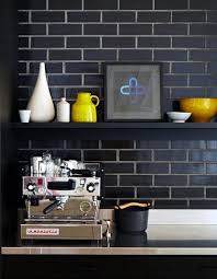 Black Subway Tile Backsplash Google Search Modern Kitchen Subway Tile Modern Kitchen Design Black Subway Tiles