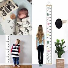 details about wooden kids growth chart children arrow wall hanging height measure ruler us