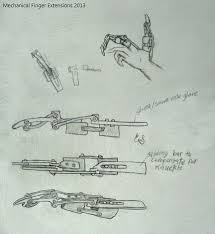 Articulated Finger Extensions Robot Design Sketch Prosthetic Fingers Cyborgs Art