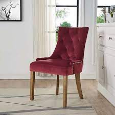 Pose Upholstered Fabric Dining Chair Maroon Dining Chairs Dining Chair Upholstery Round Back Dining Chairs