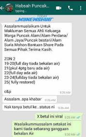 Berita terkini yang kami terima sekarang ini syarikat air selangor ini telah menjadi syarikat yang akan membekalkan bekalan kepada anda semua yang tinggal di kuala lumpur kl, putrajaya dan juga. Info Gangguan Bekalan Air Di Puncak Alam Palsu Mynewshub