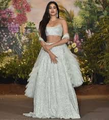 Janhvi wore a pink and blue combination embroidered lehenga paired. All The Lehengas Jhanvi Kapoor Ever Wore Bridesmaidgoals Wedmegood