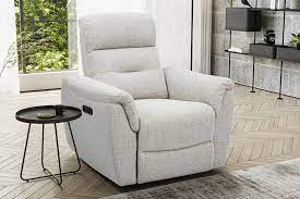 Korser Small Recliner Chair White Corduroy