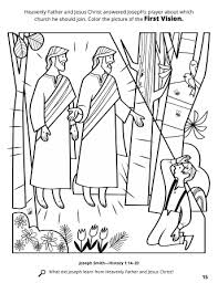 The First Vision In 2020 Coloring Pages Lds Coloring Pages Book Of Mormon Stories