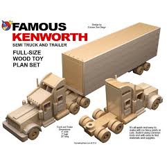 Durch meine nun mehrjährige erfahrung im 3d druckbereich und etlichen versuchen. Wood Toy Plan Famous Kenworth Semi Truck Trailer Pdf Etsy