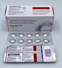 Prolomek T 50 Tablets Metoprolol 25mg Telmisartan 40mg For Effective Care In Heart Diseases Metoprolol Telmisartan Cardmek Gelmek Healthcare Pharma T