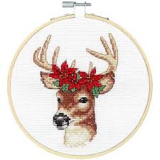 Cross stitch pillow patterns free. Dimensions Christmas Deer Buck Holiday Animal Poinsettia Cross Etsy In 2021 Dimensions Cross Stitch Cross Stitch Kits Cross Stitch Kit