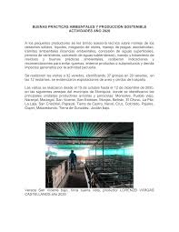 BUENAS PRÁCTICAS AMBIENTALES Y PRODUCCIÓN SOSTENIBLE ACTIVIDADES AÑO 2020 A  los pequeños productores se les brindo asesoría